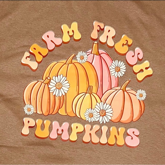 SALE NEW Farm Fresh Pumpkins T-Shirt, Fall, Fall time, Plus Size, Harvest - Picture 2 of 2